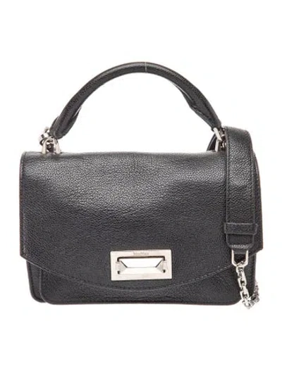Pre-owned Max Mara Leather Top Handle Bag In Grey