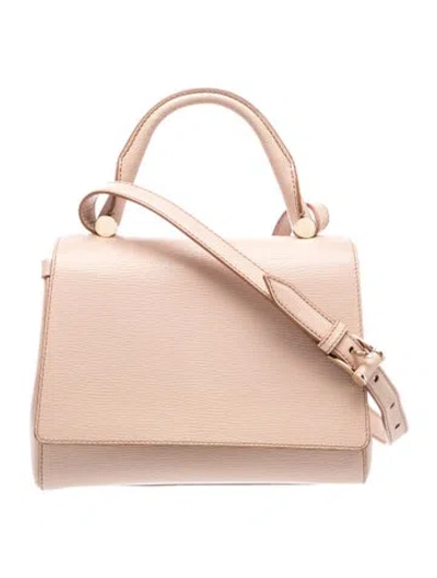 Pre-owned Max Mara Leather Top Handle Bag In Neutral
