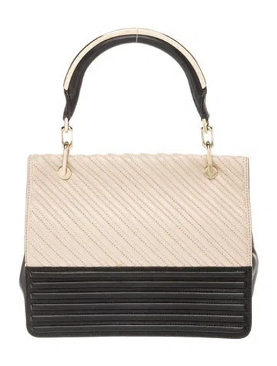 Pre-owned Max Mara Leather Top Handle Bag In Neutral