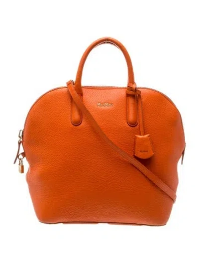 Pre-owned Max Mara Leather Top Handle Bag In Neutral