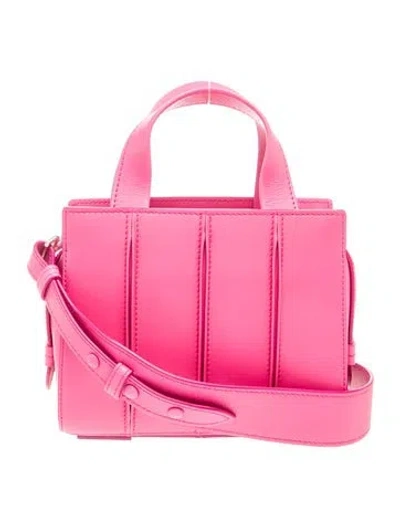 Pre-owned Max Mara Leather Top Handle Bag In Purple