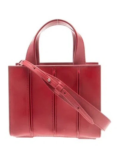 Pre-owned Max Mara Leather Top Handle Bag In Red