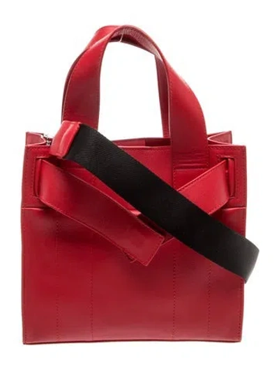 Pre-owned Max Mara Leather Top Handle Bag In Red