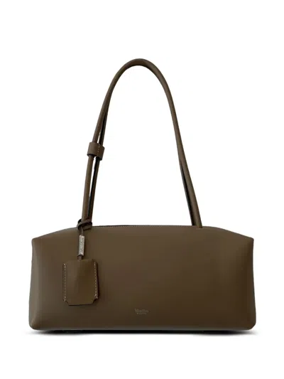 Max Mara Leather Top-handles Shoulder Bag In Brown