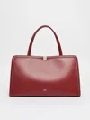 Max Mara Leather Tote Bag In Brown