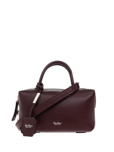 Max Mara Leather Tote Bag In Red