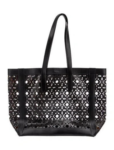 Pre-owned Max Mara Leather Tote In Black