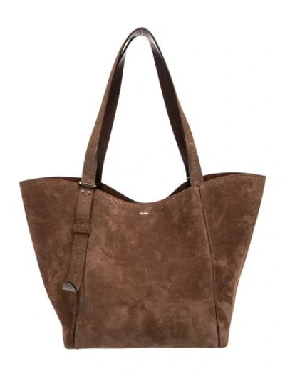 Pre-owned Max Mara Leather Tote In Brown