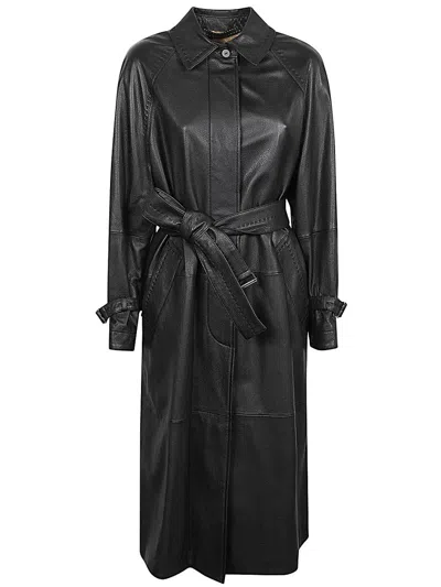 MAX MARA MAX MARA LEATHER TRENCH COAT