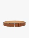 Max Mara Leather Twin-fastening Belt In Amber Brown