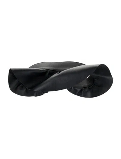 Pre-owned Max Mara Leather Waist Belt In Black