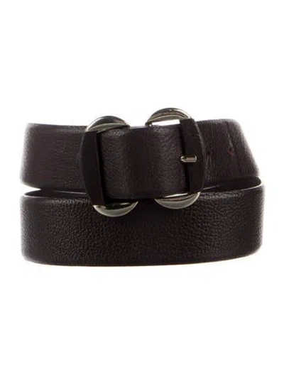 Pre-owned Max Mara Leather Waist Belt In Brown