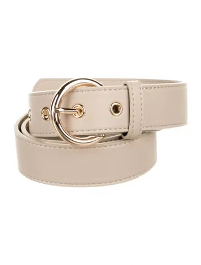Pre-owned Max Mara Leather Waist Belt In Neutrals