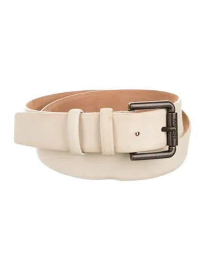 Pre-owned Max Mara Leather Waist Belt In Neutrals