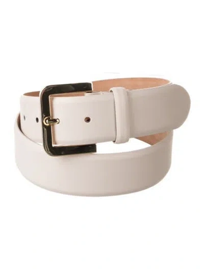 Pre-owned Max Mara Leather Waist Belt In Neutrals