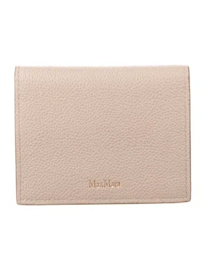 Pre-owned Max Mara Leather Wallet In Neutral