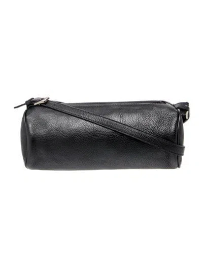 Pre-owned Max Mara Leather Weekender Bag In Black