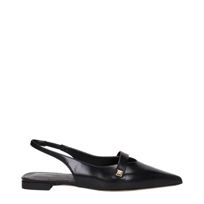 Max Mara Leather Women's Sandal In Black
