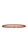 Max Mara Leather Woven Belt In Red