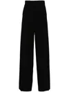 Max Mara High Waist Wide Leg Trousers In Black