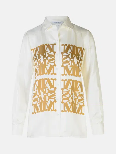 Max Mara 'legno' Cream Silk Shirt
