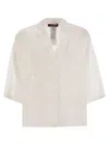 Max Mara Legno Embroidered Button-up Shirt In White