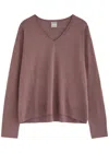 Max Mara Leisure Bernard Silk-blend Jumper In Mauve