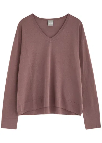 Max Mara Leisure Bernard Silk-blend Jumper In Mauve