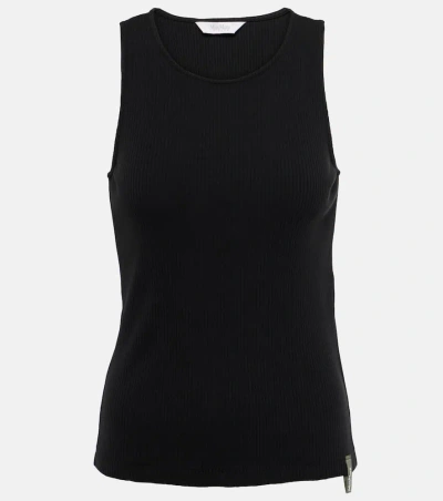 Max Mara Leisure Brusson Cotton-blend Tank Top In Black