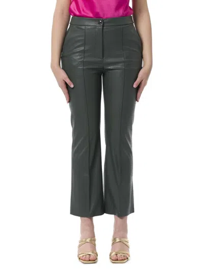 Max Mara Button Detailed Cropped Trousers In Green