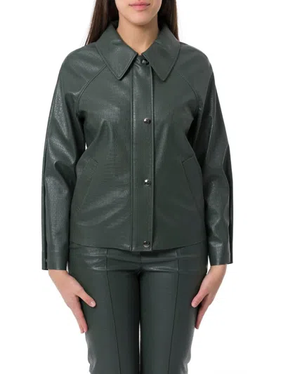 Max Mara Leisure Buttoned Long In Green