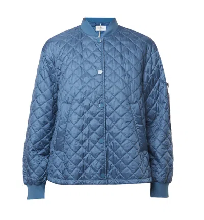 Max Mara Leisure Buttoned Padded Jacket In Blue
