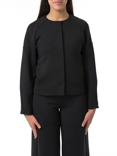 Max Mara Leisure Crewneck Short Jacket In Black