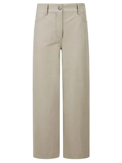 Max Mara Belt Loops Slacks In Beige
