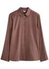 Max Mara Leisure Kadiak Stretch-silk Satin Shirt In Mauve
