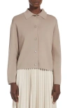 Max Mara Kiota Button-down Viscose Knit Jacket In Turtledove