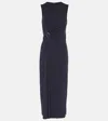 Max Mara Leisure Losanna Gathered Midi Dress In Blue