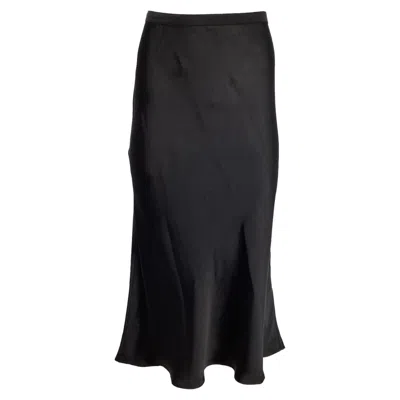 MAX MARA LEISURE MIDI FLARED SKIRT IN BLACK ACETATE