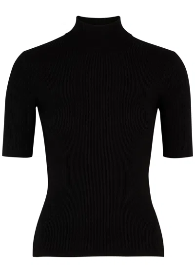 Max Mara Turtleneck Knit Top In Black