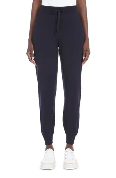 Max Mara Leisure Pila Drawstring Sweater Joggers In Navy