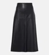 Max Mara Leisure Scilli Coated Jersey Midi Skirt In Black