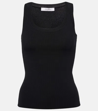 Max Mara Leisure Siro Ribbed-knit Tank Top In Black
