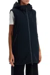 Max Mara Piumino Smanicato Con Cappuccio In Blue
