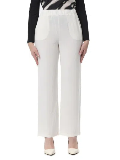 Max Mara Leisure Straight Leg Cropped Trousers In White