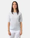 Max-mara-leisure T-shirt With Round Neck Mm Max Mara Mod. Win - 001 Sky
