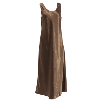 Max Mara Leisure Talete Midi Dress In Brown Acetate