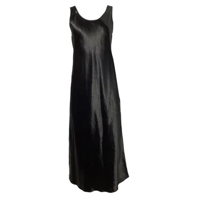 Max Mara Leisure Talete Satin Slip Maxi Dress In Black Acetate