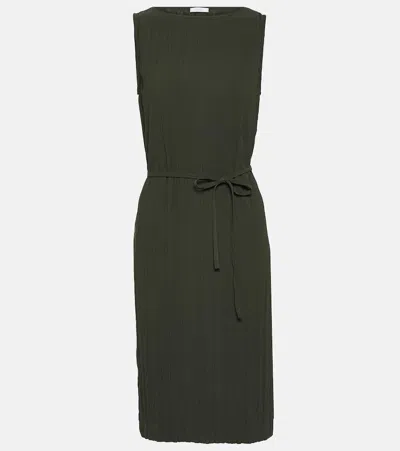 Max Mara Leisure Teulada Pleated Jersey Top In Green