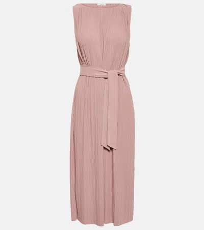 Max Mara Leisure Vadius Belted Midi Dress In Pink