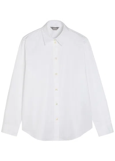 Max Mara Leisure Veloce Cotton-poplin Shirt In White